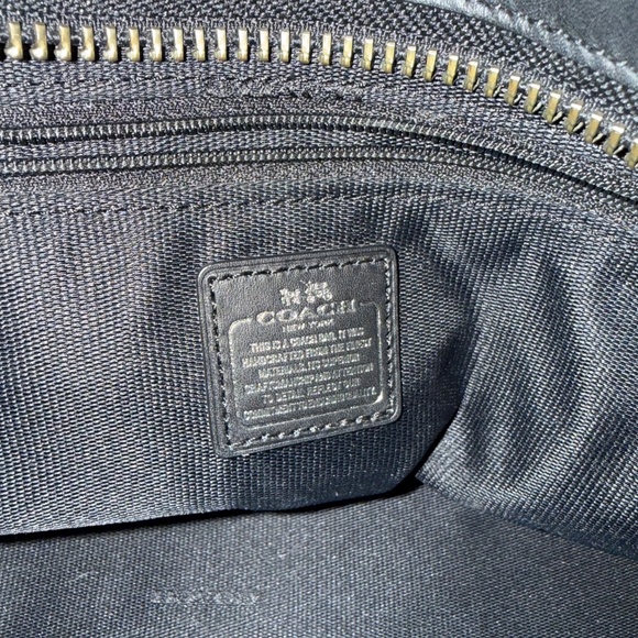Coach Swagger Satchel – RARE Smooth Black Leather Metal Hardware Luxury Handbag - Picture 11 of 16